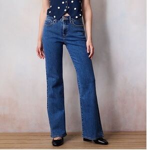 LC Lauren Conrad Super High Waisted Flare Jeans. NWOT.